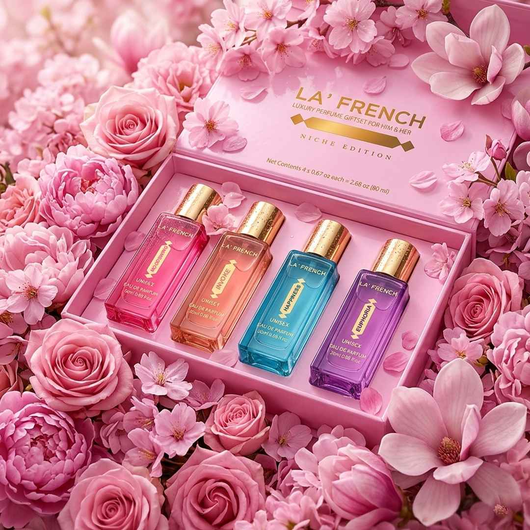 Niche Edition Unisex Luxury Perfume Gift Set 4x20ml - Euphoria | Mood Swing | Happiness | Invoke