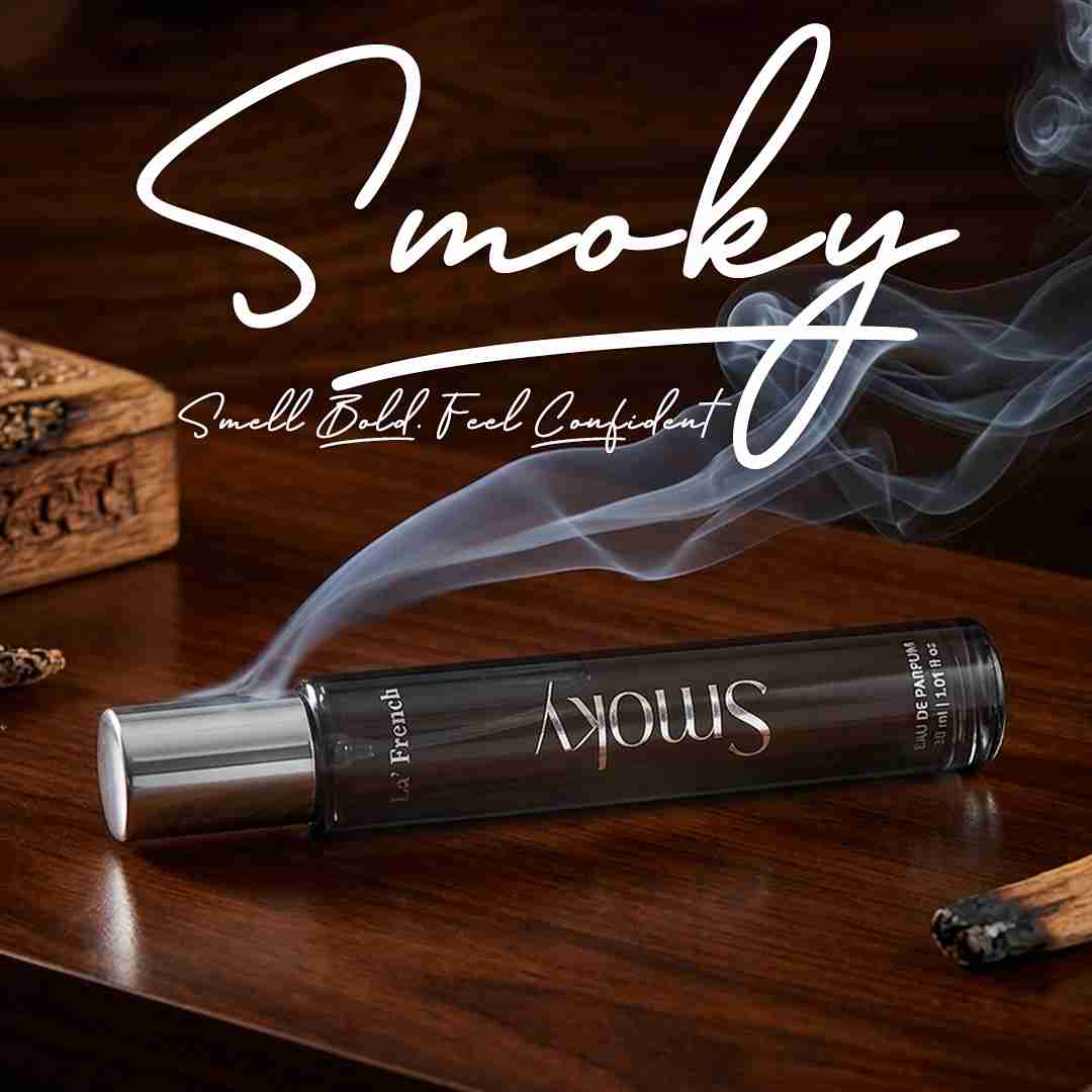 La French Smoky Perfume 30ml | Long Lasting Smoky Woody Spicy Fragrance for Men  Dark & Intense Signature Scent