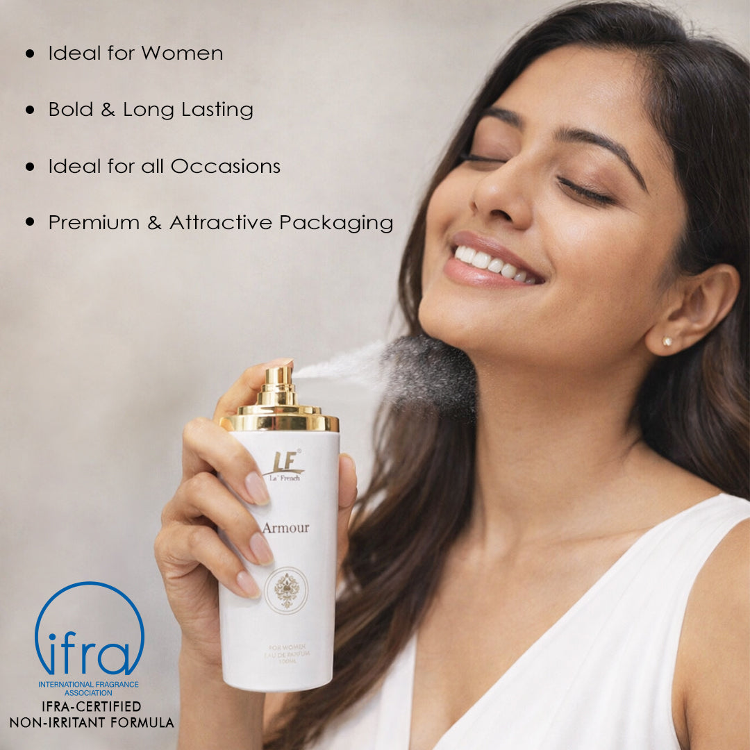 La French Armour Perfume for Women 100ml– Long-Lasting Floral & Oriental Fragrance with Elegant, Bold & Empowering Notes, Luxury Special Occasion Perfume