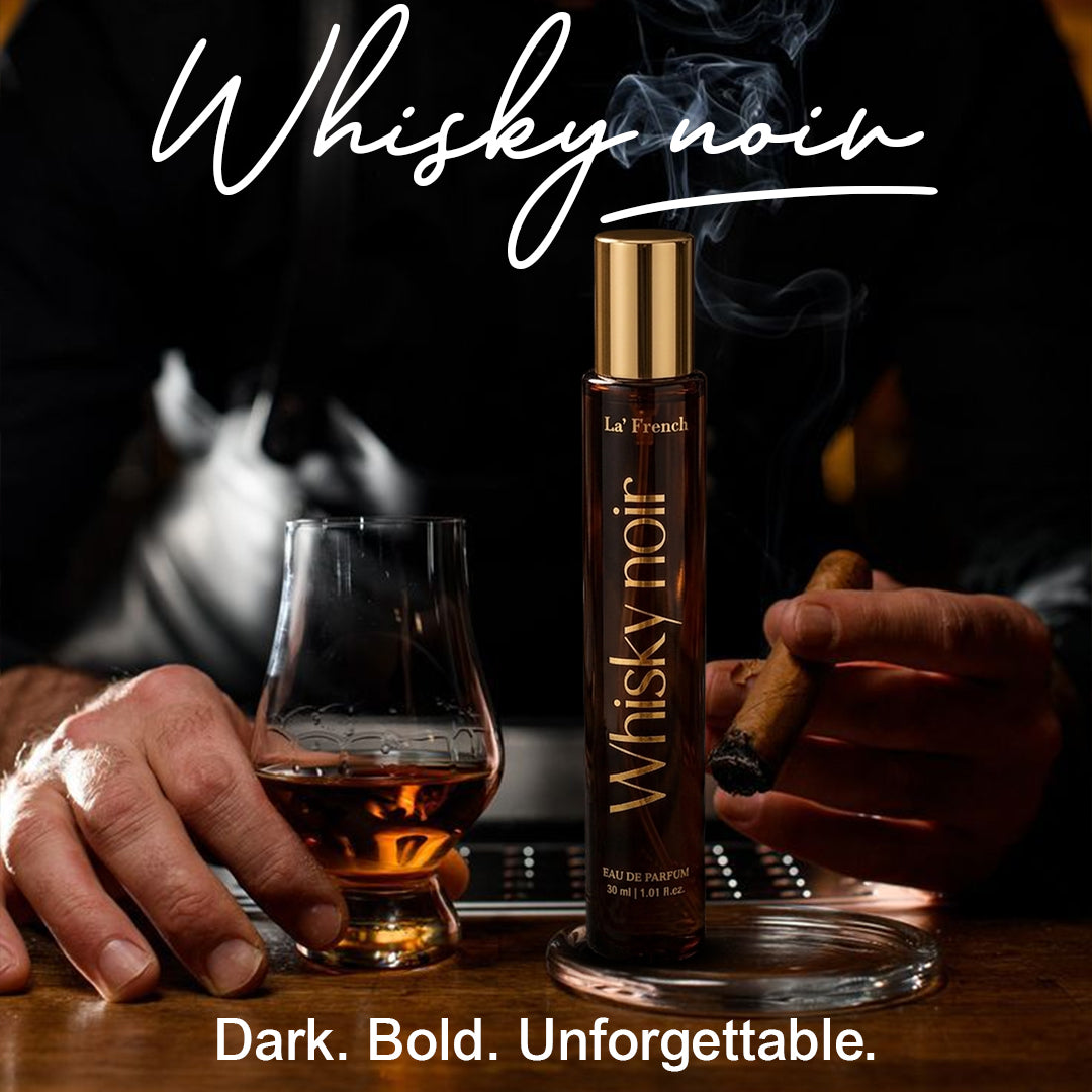 La French Whisky Noir Eau De Parfum 30ml | Premium Long-Lasting Bold Woody Perfume for Men