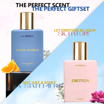 La French Alpha Women & Emotion Women Perfume Gift Set 50ml X 2 Pcs - hover