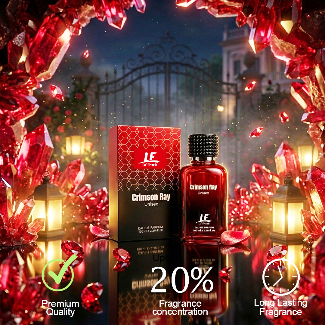 La French Crimson Ray Unisex Perfume 100ml | Long Lasting Premium EDP for Men & Women