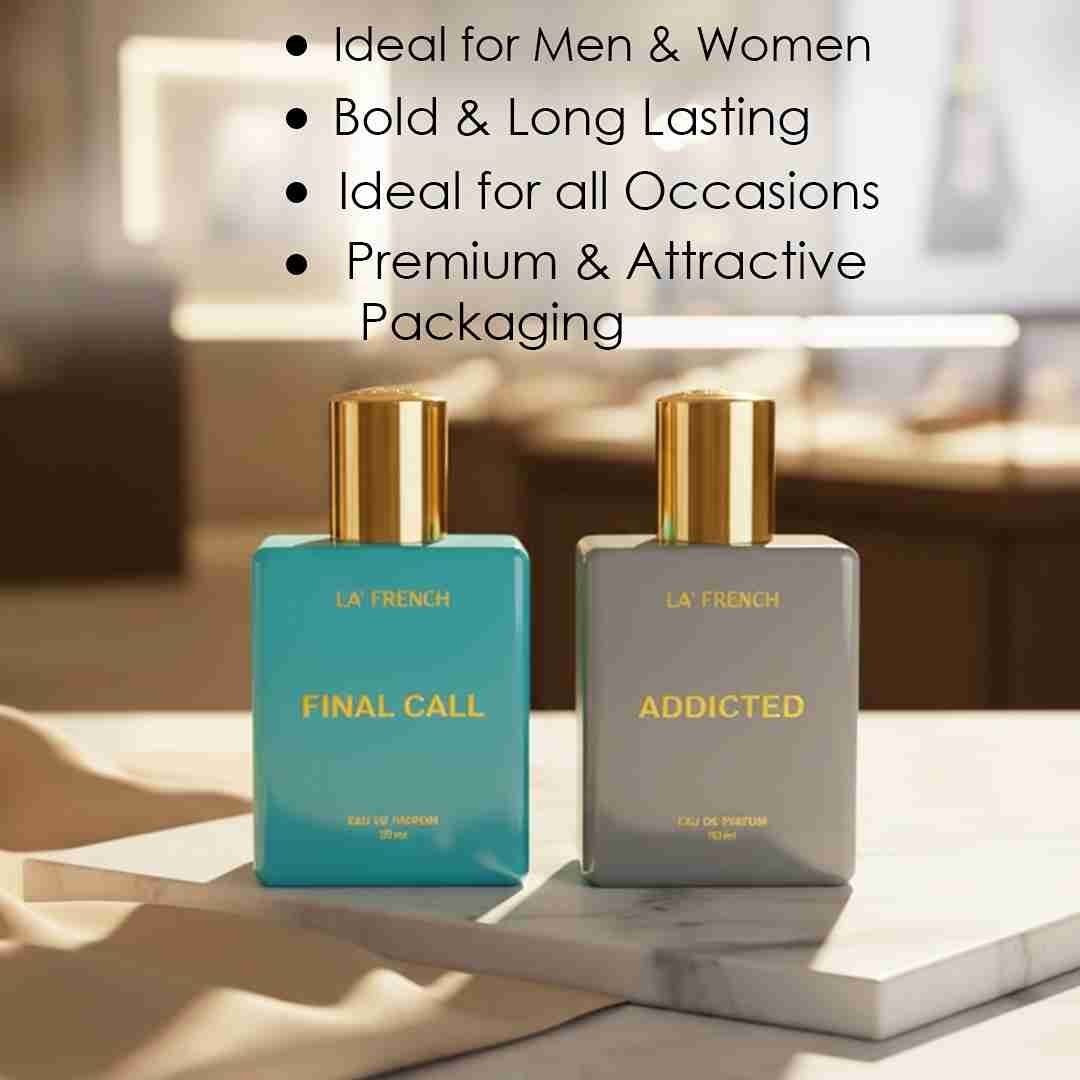 La French Final Call & Addicted Unisex Luxury Perfume Gift Set 50ml X 2 Pcs