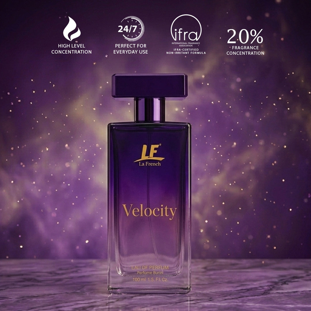 La French Velocity Perfume for Women 100ml – Long Lasting Eau De Parfum | Fresh Floral Bergamot Amber Sandalwood Fragrance