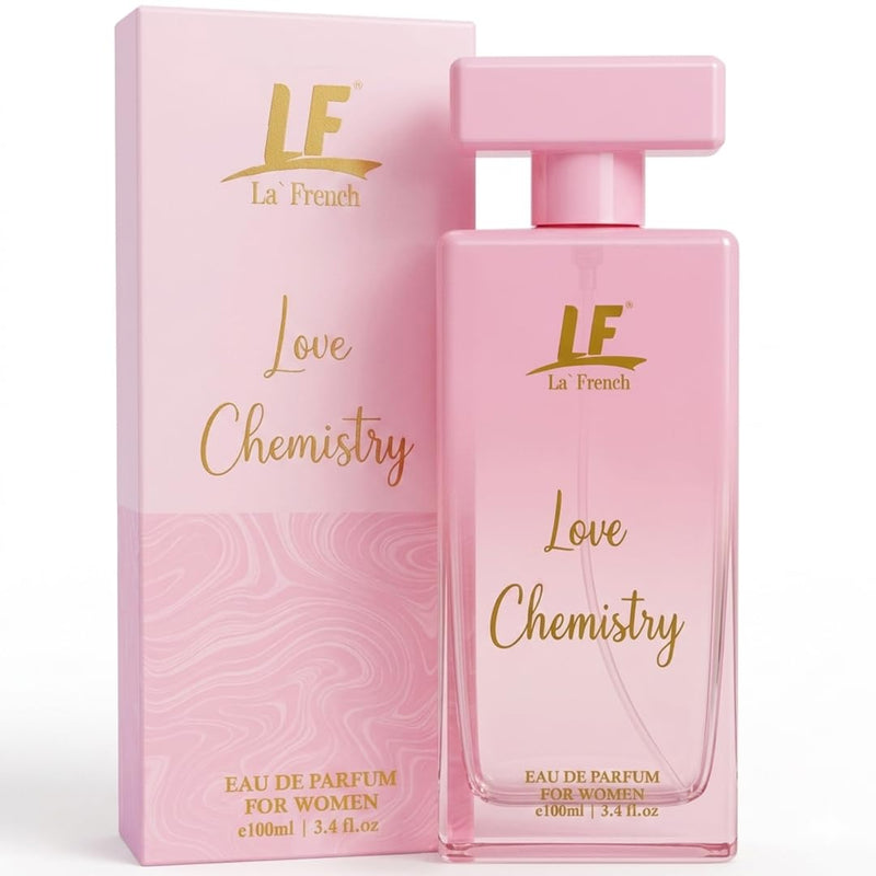 La French Love Chemistry Premium Perfume for Women | Elegant Strawberry, Rose & Vanilla Blend | Long Lasting Luxury Fragrance | Perfect Gift for Girls & Women | 100ml