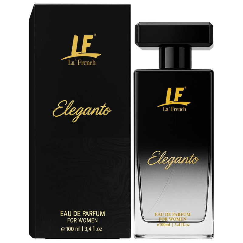 La French Eleganto Perfume for Women- 100ml | Premium Eau De Parfum | Long Lasting Fresh Floral Fragrance | Ideal for Special Occasions | Luxury Scent for Her