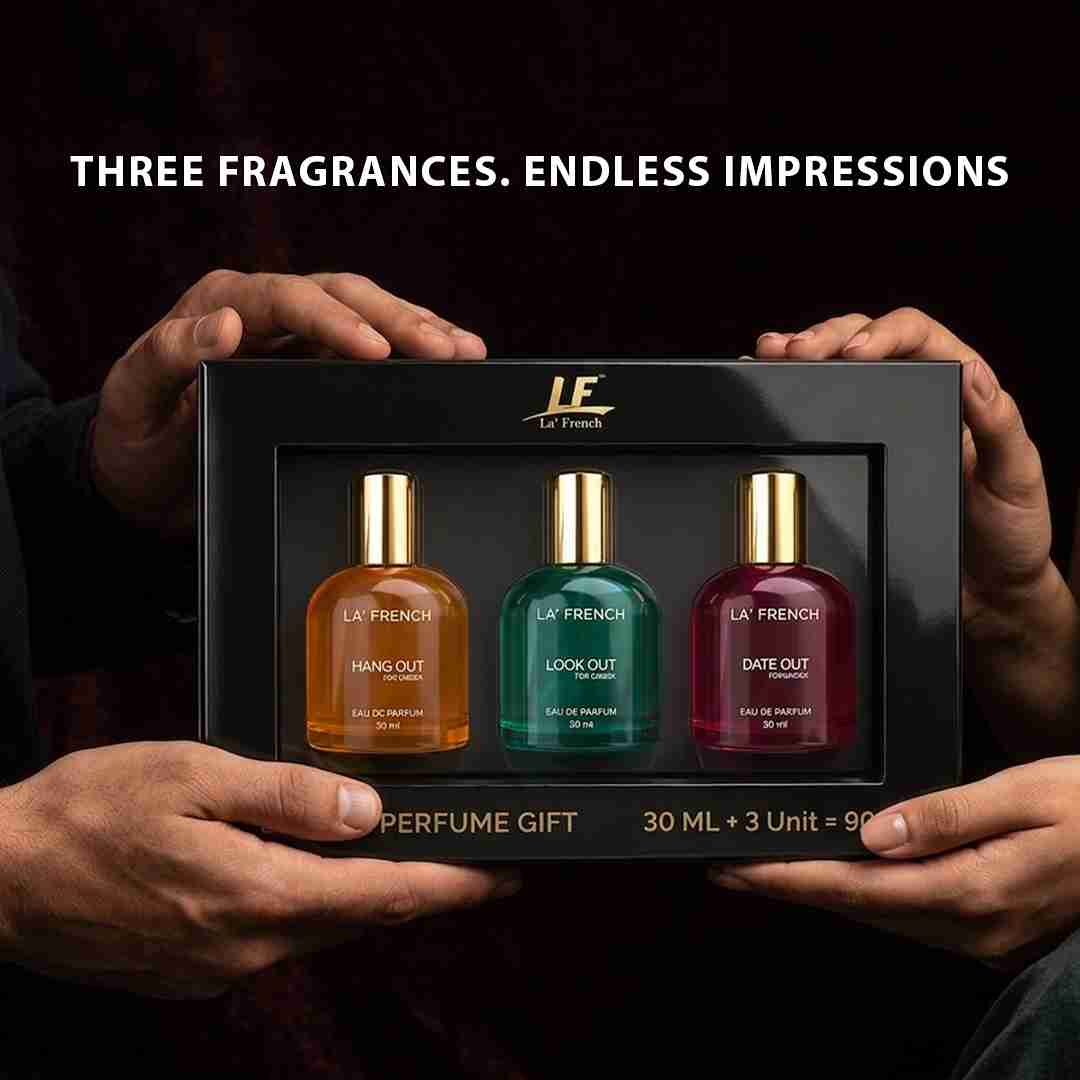 La French Perfume Gift Set for Men & Women 3x30ml - Hang Out | Look Out | Date Out