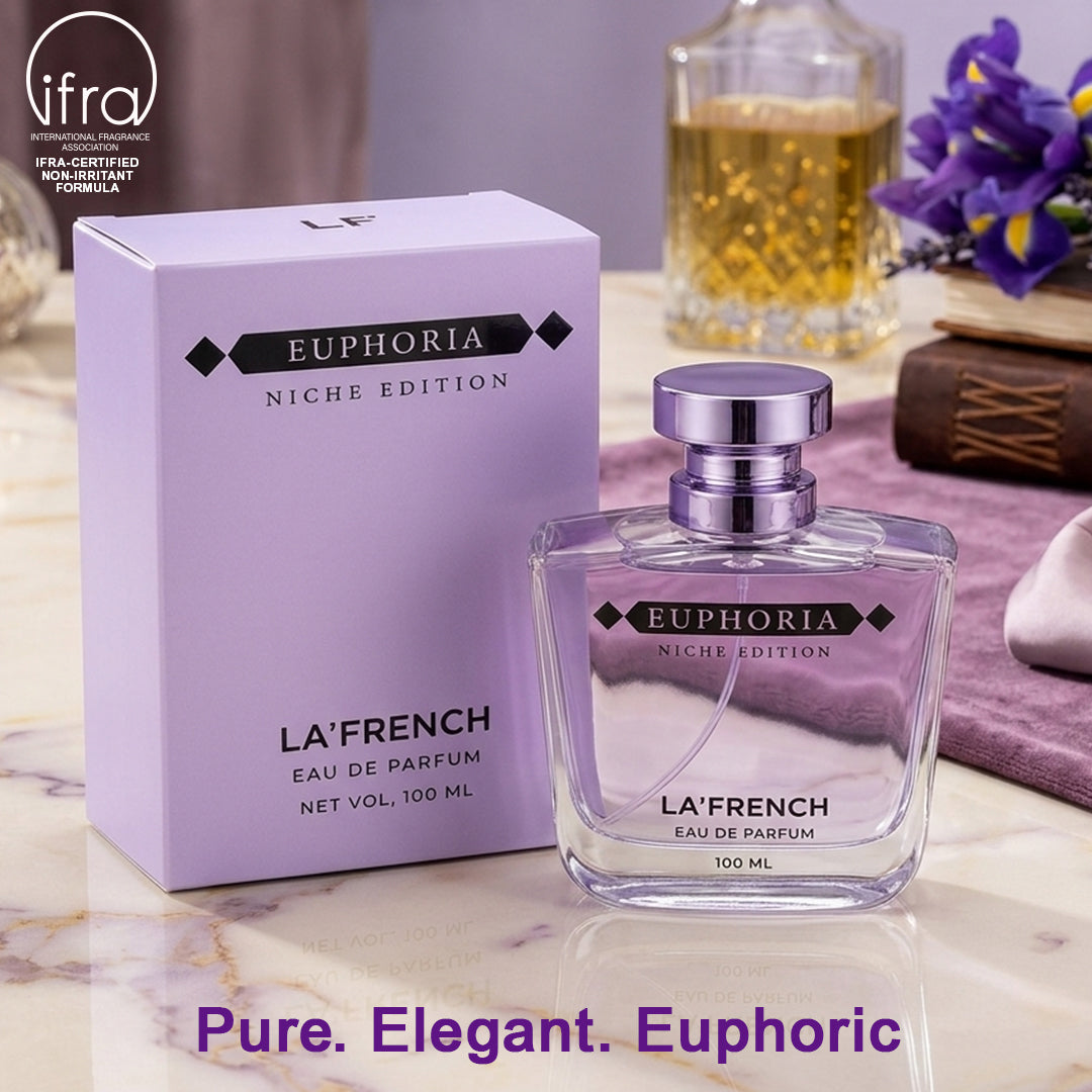 La French Euphoria Perfume for Men & Women 100ml | Long Lasting Sweet Floral Fruity Fragrance | Premium Unisex Eau De Parfum | Energetic & Addictive Scent