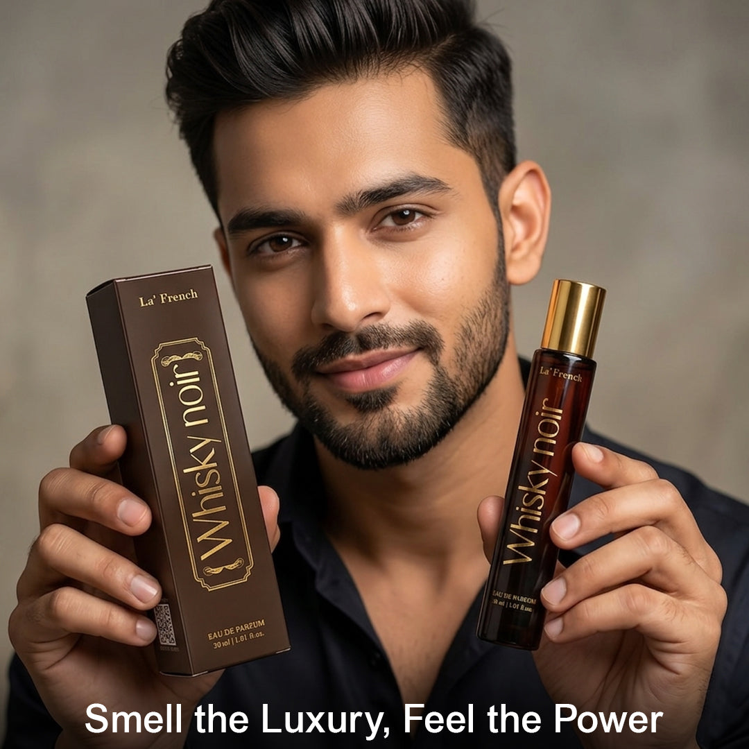 La French Whisky Noir Eau De Parfum 30ml | Premium Long-Lasting Bold Woody Perfume for Men