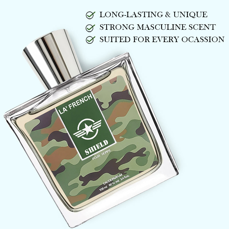 Shield Eau De Parfum for Men 100ml | Fresh Aqua Woody Long-Lasting Fragrance