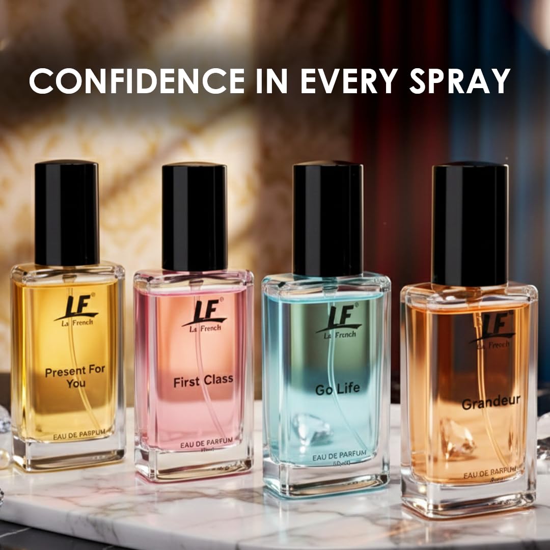 La French Marvellous Perfume Collection Gift Set – 4 × 20ml (80ml) | Long-Lasting Unisex Fragrance Set | Premium Perfumes for Men & Women | Ideal Gift for All Occasions