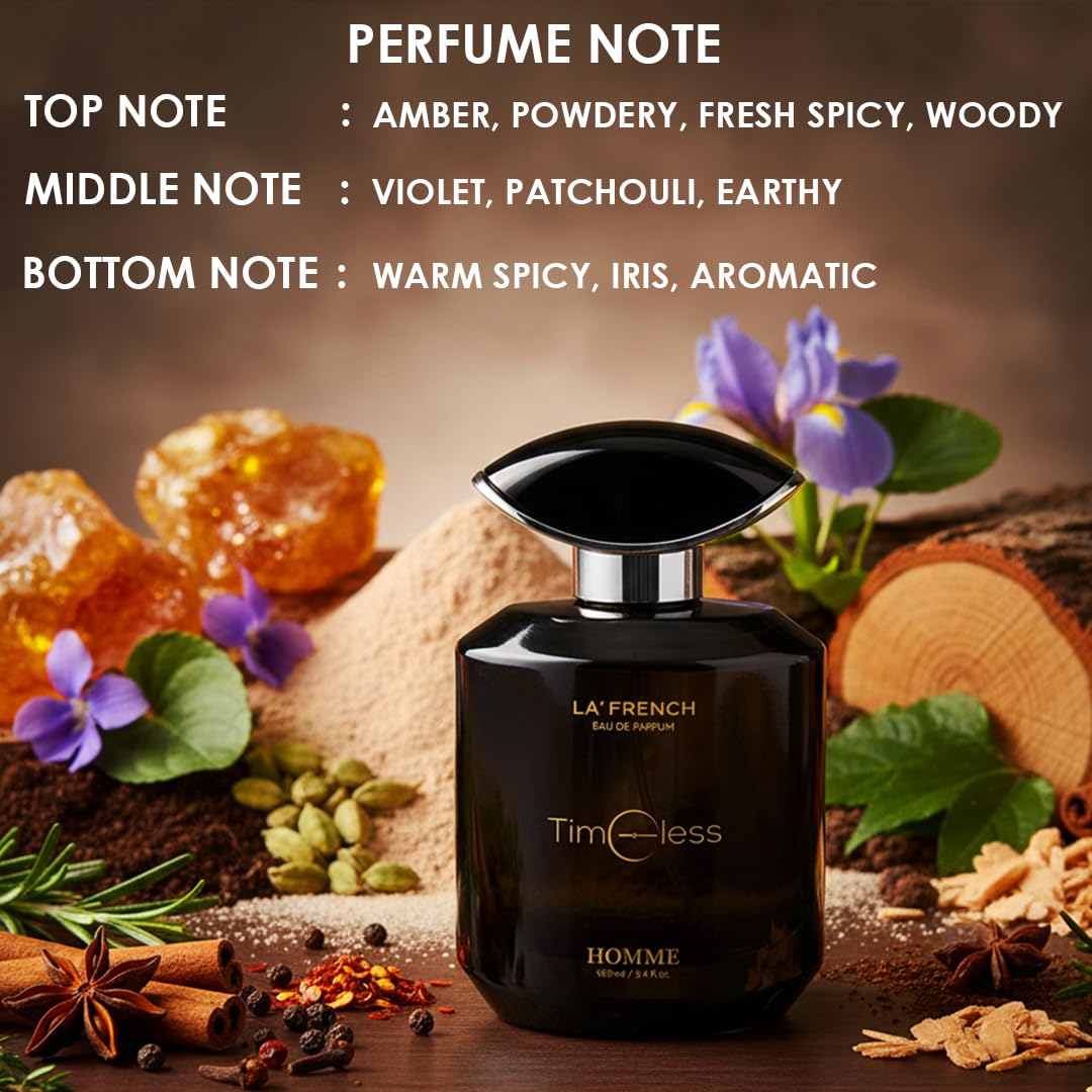 La French Timeless Perfume for Men 100ml | Long Lasting Woody Aromatic Fragrance | Premium Eau De Parfum for Men | Classic & Masculine Scent