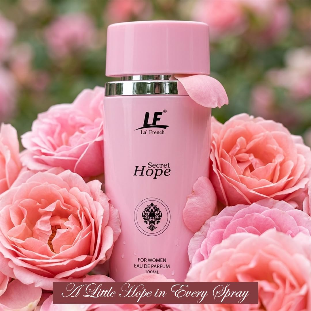 Secret Hope Eau De Parfum 100ml  – Sweet Floral Rose & Earthy Long-Lasting Perfume for Women