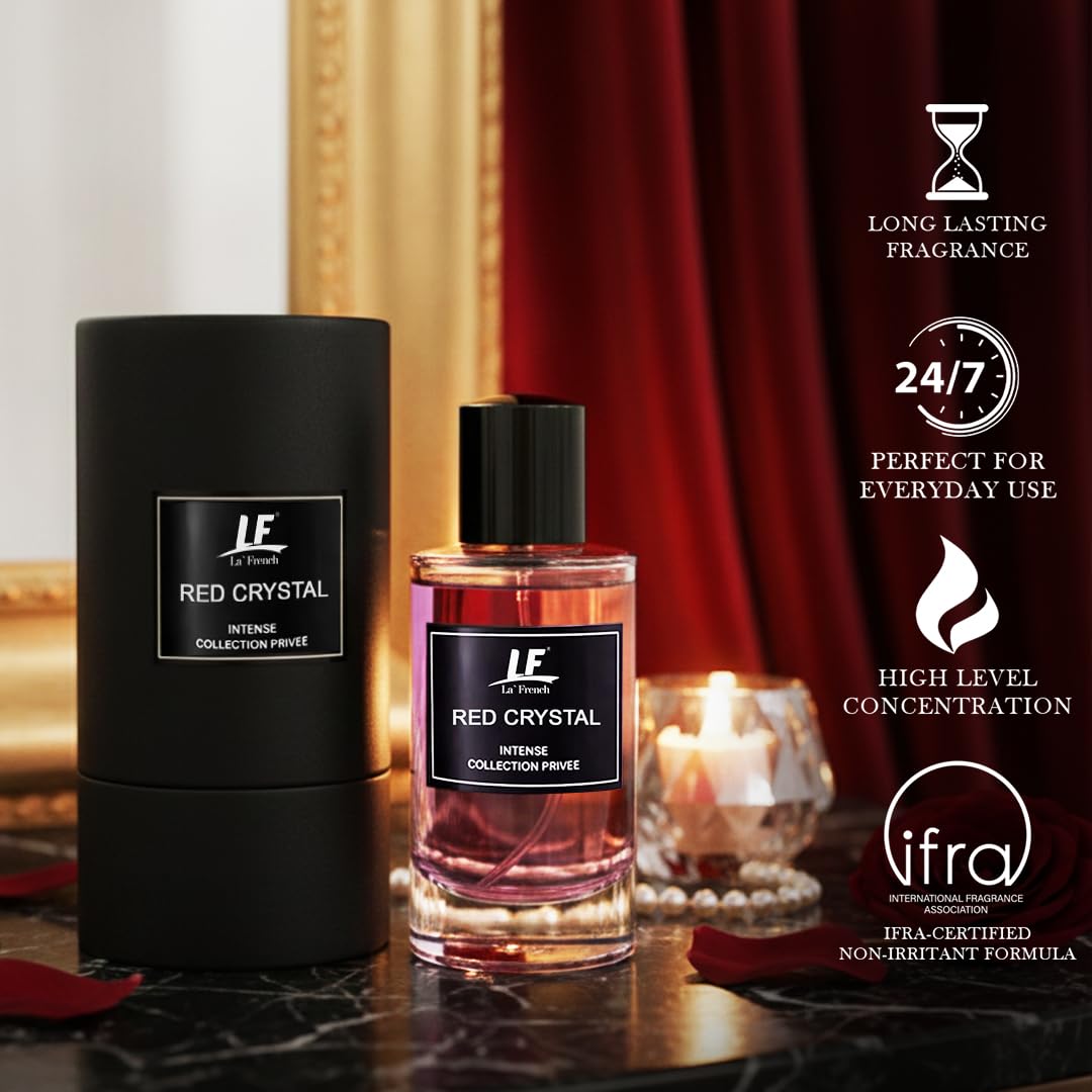 La French Red Crystal Perfume-50ml | Perfume for Men and Women | Intense Collection Privee | Long-Lasting Luxury Fragrance | Premium Unisex Perfume | Rich, Bold & Elegant Scent