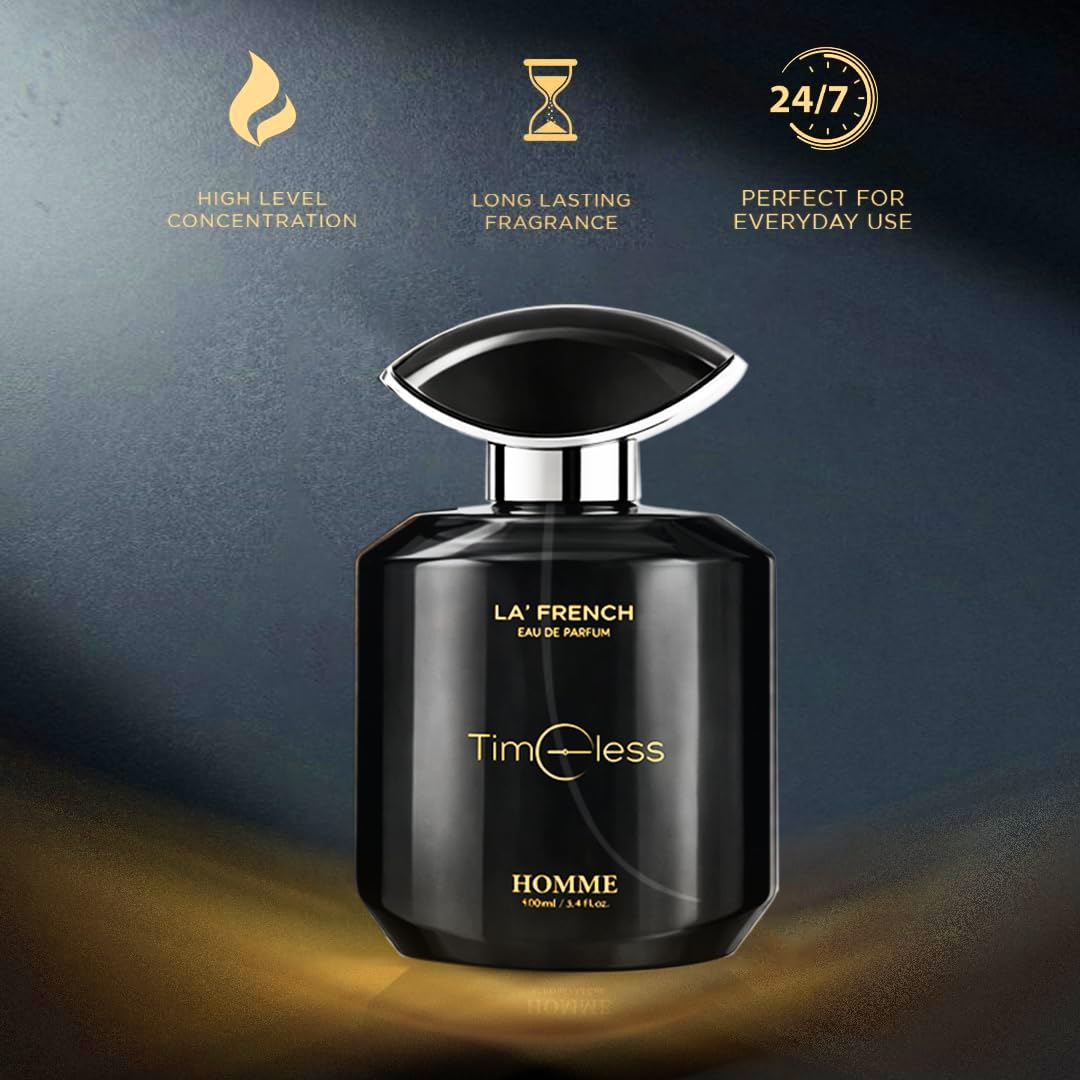 La French Timeless Perfume for Men 100ml | Long Lasting Woody Aromatic Fragrance | Premium Eau De Parfum for Men | Classic & Masculine Scent