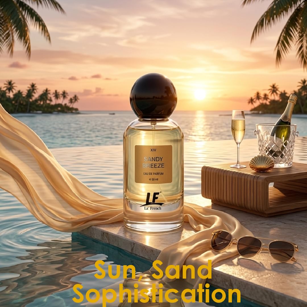 La French Sandy Breeze Unisex Perfume 50ml | Refreshing Aquatic & Fresh Fragrance | Long Lasting Eau De Parfum for Men & Women