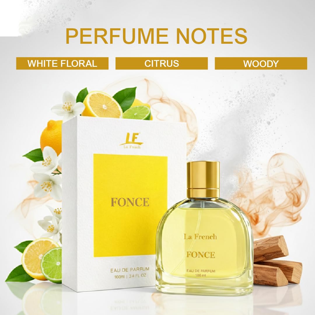 La French Fonce Unisex Perfume 100ml – Long Lasting Premium Fragrance Spray for Men & Women | Strong, Bold & Luxury Scent | Ideal for Office, Parties & Special Occasions
