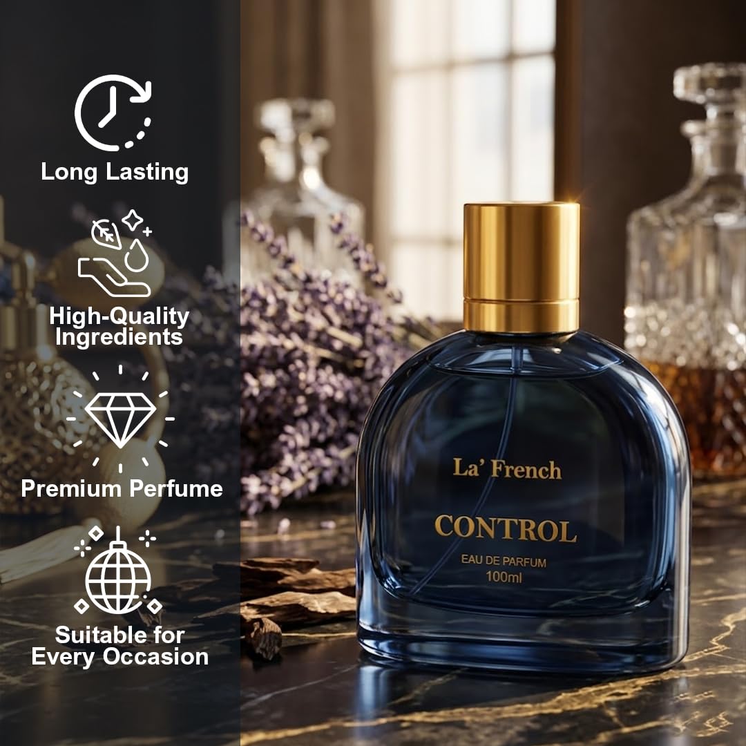 La French Control Perfume 100ml – Unisex Long Lasting Eau De Parfum for Men & Women | Premium Fragrance | Perfect for daily wear & gifting.