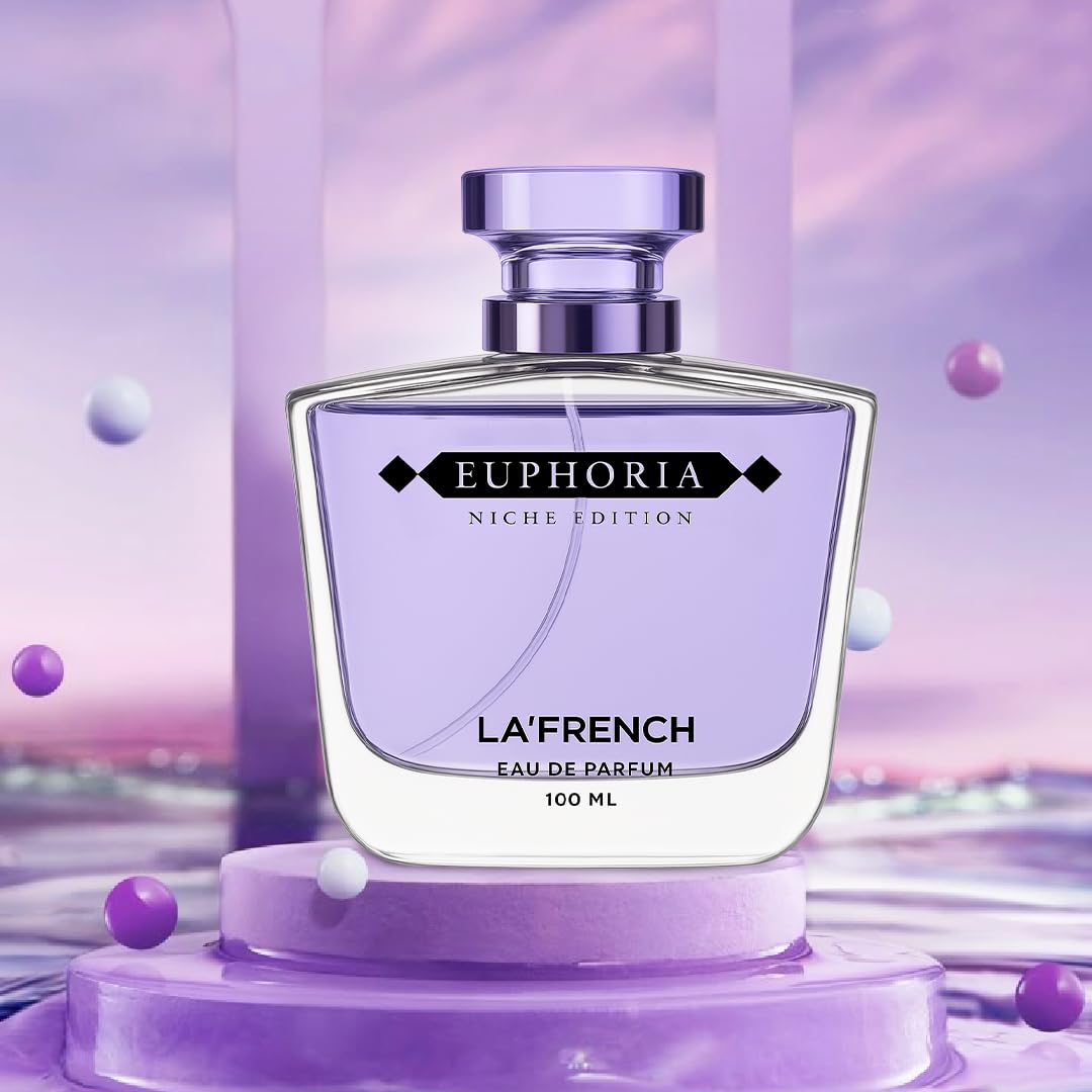La French Euphoria Perfume for Men & Women 100ml | Long Lasting Sweet Floral Fruity Fragrance | Premium Unisex Eau De Parfum | Energetic & Addictive Scent