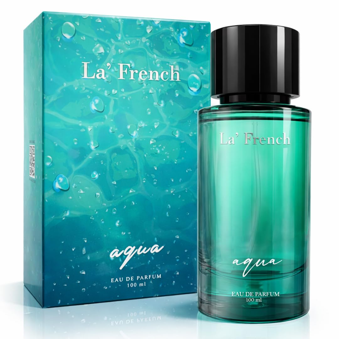 La French Aqua Perfume for Men & Women 100ml | Long Lasting Fresh Aquatic Fragrance | Premium Unisex Eau De Parfum | Clean & Refreshing Daily Wear Scent