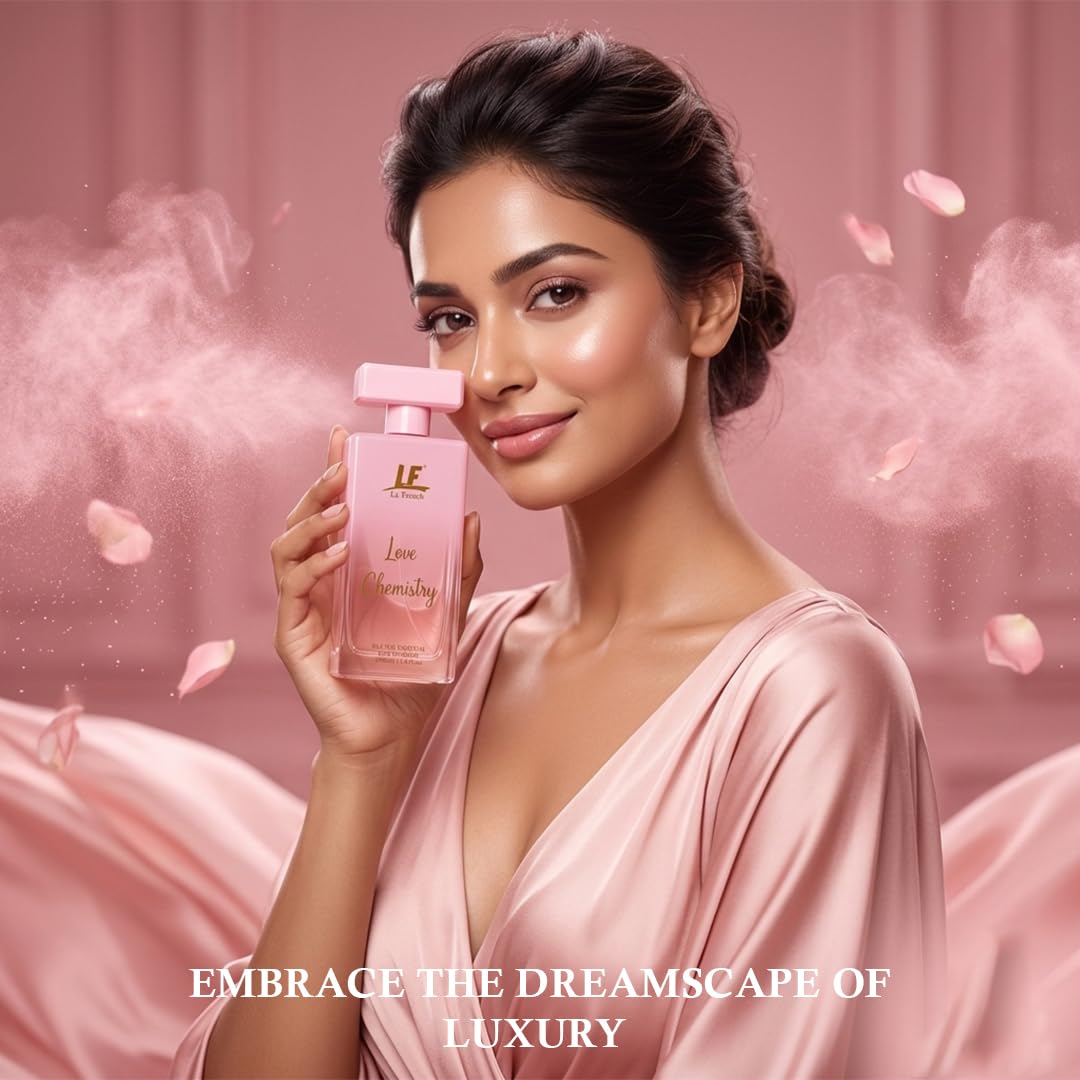 La French Love Chemistry Premium Perfume for Women | Elegant Strawberry, Rose & Vanilla Blend | Long Lasting Luxury Fragrance | Perfect Gift for Girls & Women | 100ml