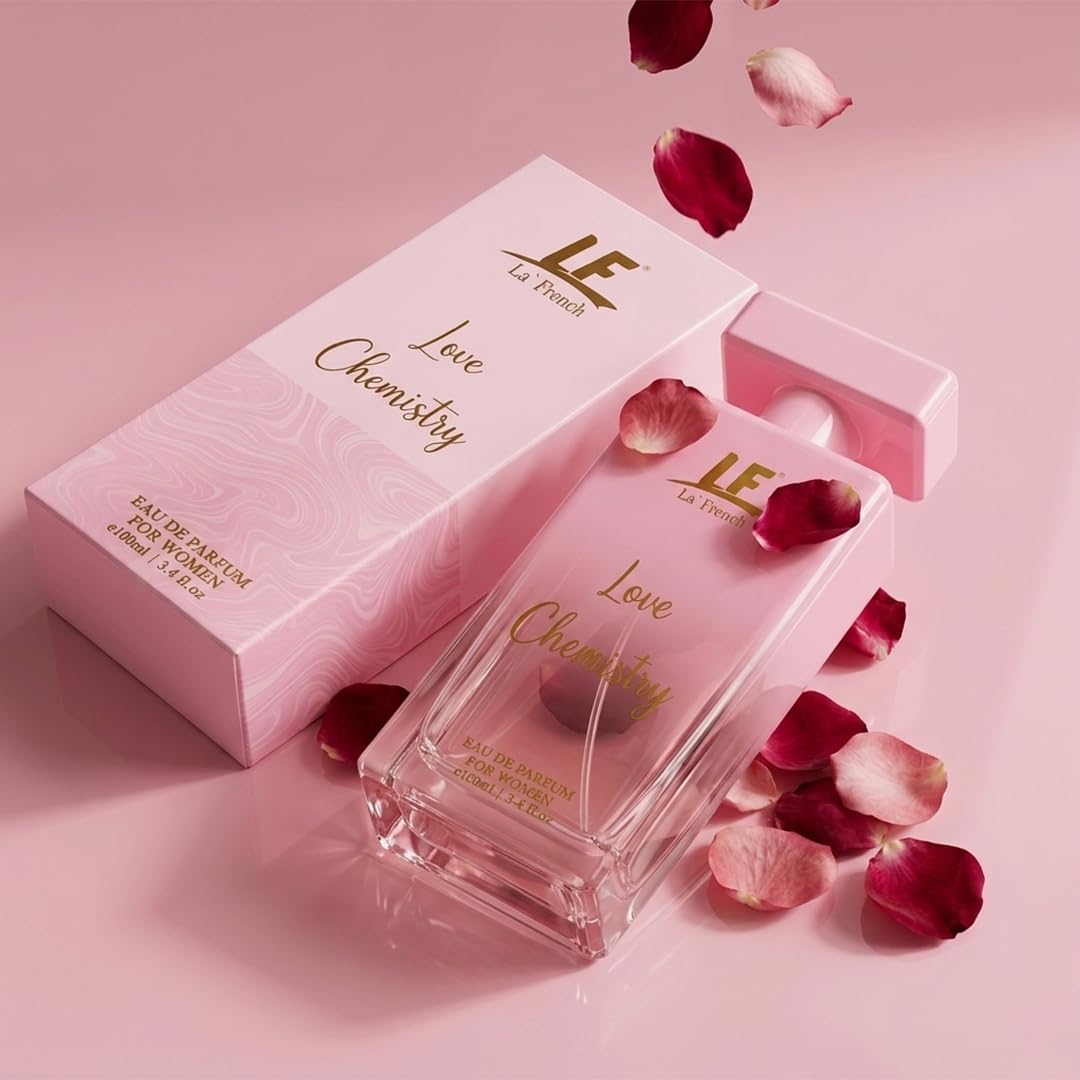 La French Love Chemistry Premium Perfume for Women | Elegant Strawberry, Rose & Vanilla Blend | Long Lasting Luxury Fragrance | Perfect Gift for Girls & Women | 100ml