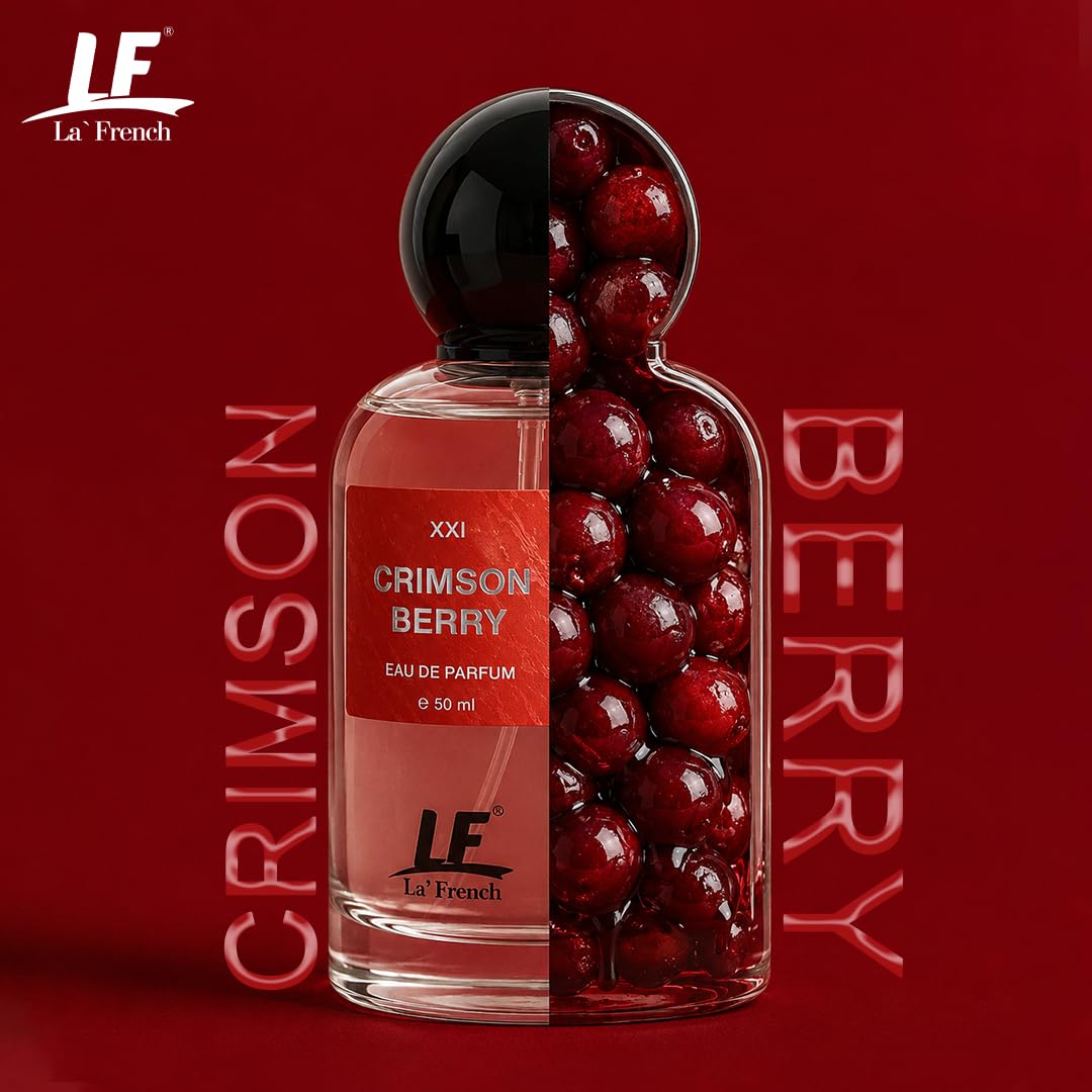 La French Crimson Berry Unisex Perfume 50ml | Long Lasting Fruity Berry Fragrance