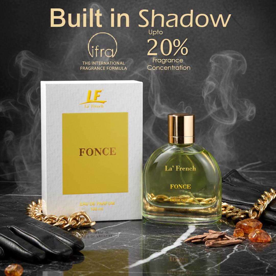 La French Fonce Unisex Perfume 100ml – Long Lasting Premium Fragrance Spray for Men & Women | Strong, Bold & Luxury Scent | Ideal for Office, Parties & Special Occasions