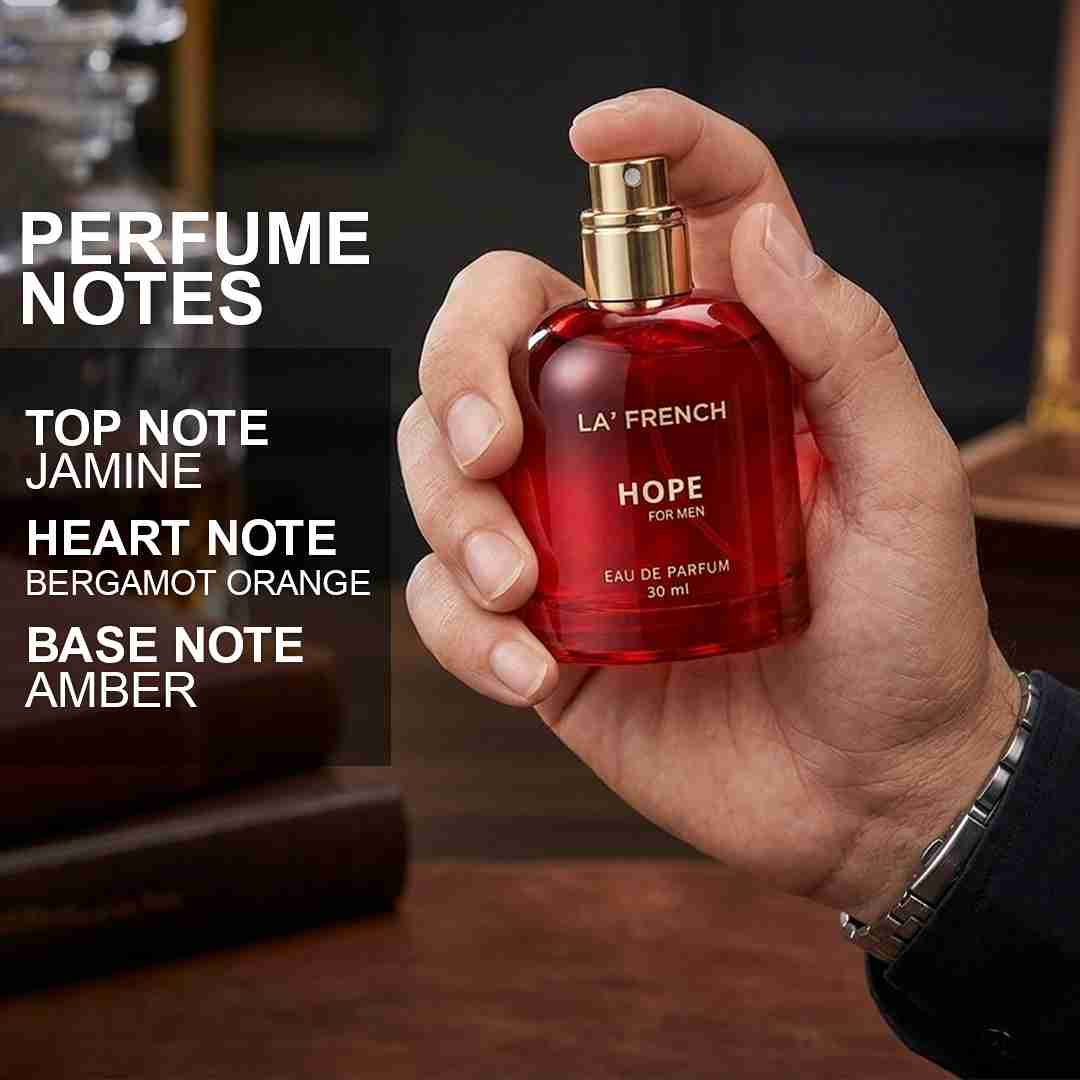 La French Perfume Gift Set for Men 3x30 ML Hooked Hope Hitched Best Gift Hamper Perfume | Long Lasting | Citrus Spicy & Musky Fragrance | Date night fragrance | Best Gift Set For Men