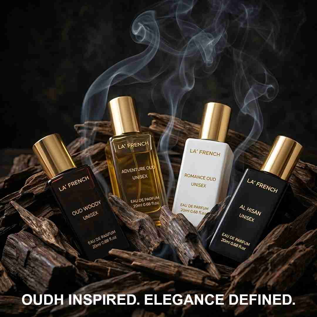 Oudh Perfume Gift Set 4x20ml - Adventure Oud | Romance Oud | Al Hisan | Oud Woody