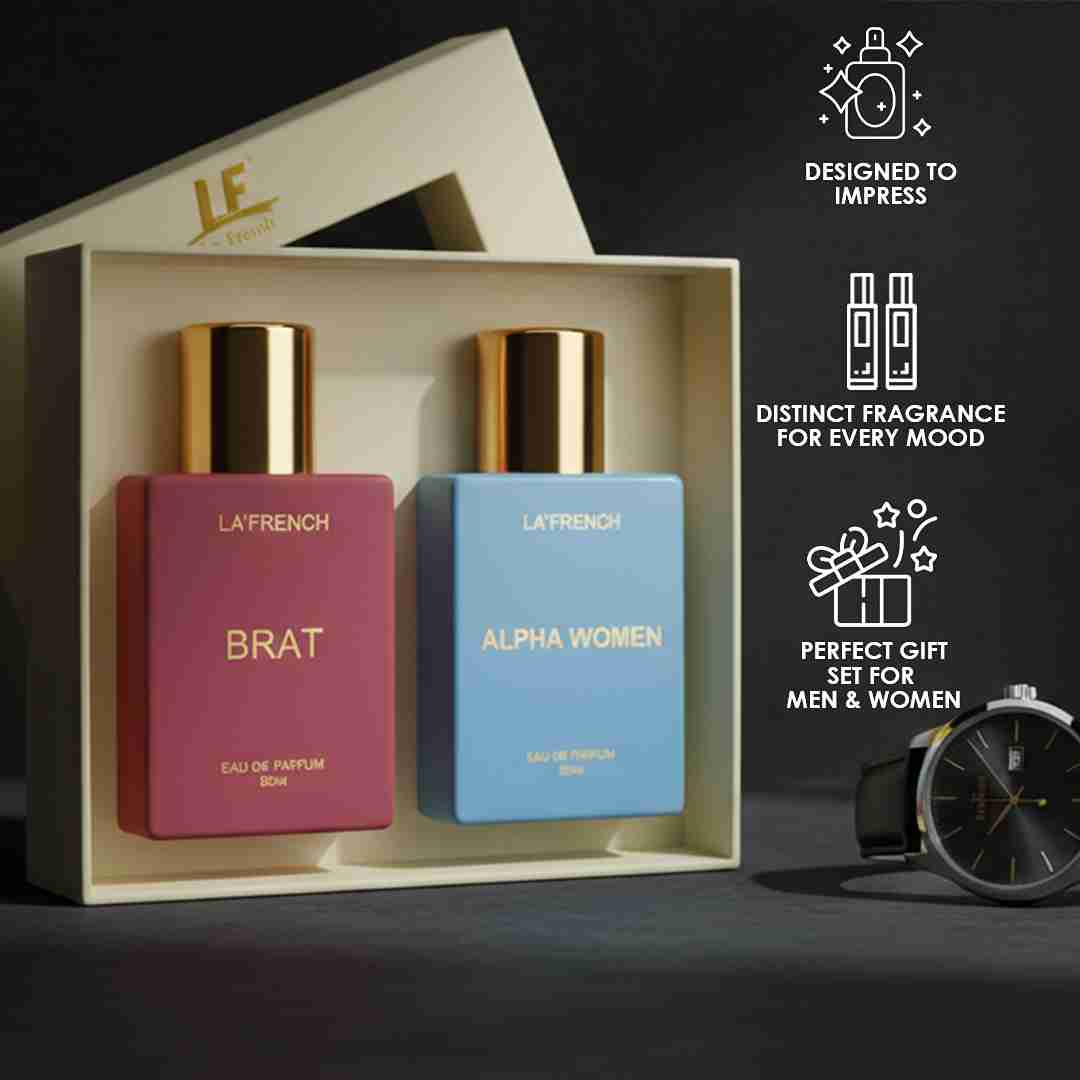 La French Brat & Alpha Women Luxury Unisex Perfume Gift Set 50ml X 2 Pcs