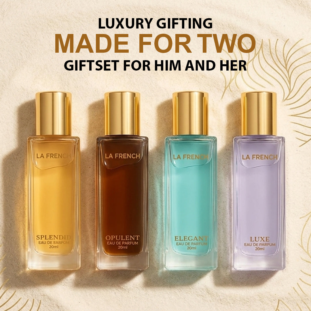 Elegant Perfume Gift Set for Him & Her, 4x20ml -Splendid | Opulent | Elegant | Luxe