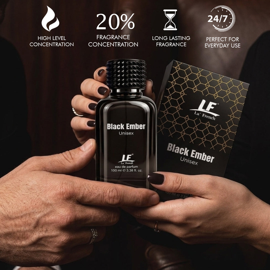 La French Black Ember Unisex Perfume 100ml | Long Lasting Premium EDP for Men & Women