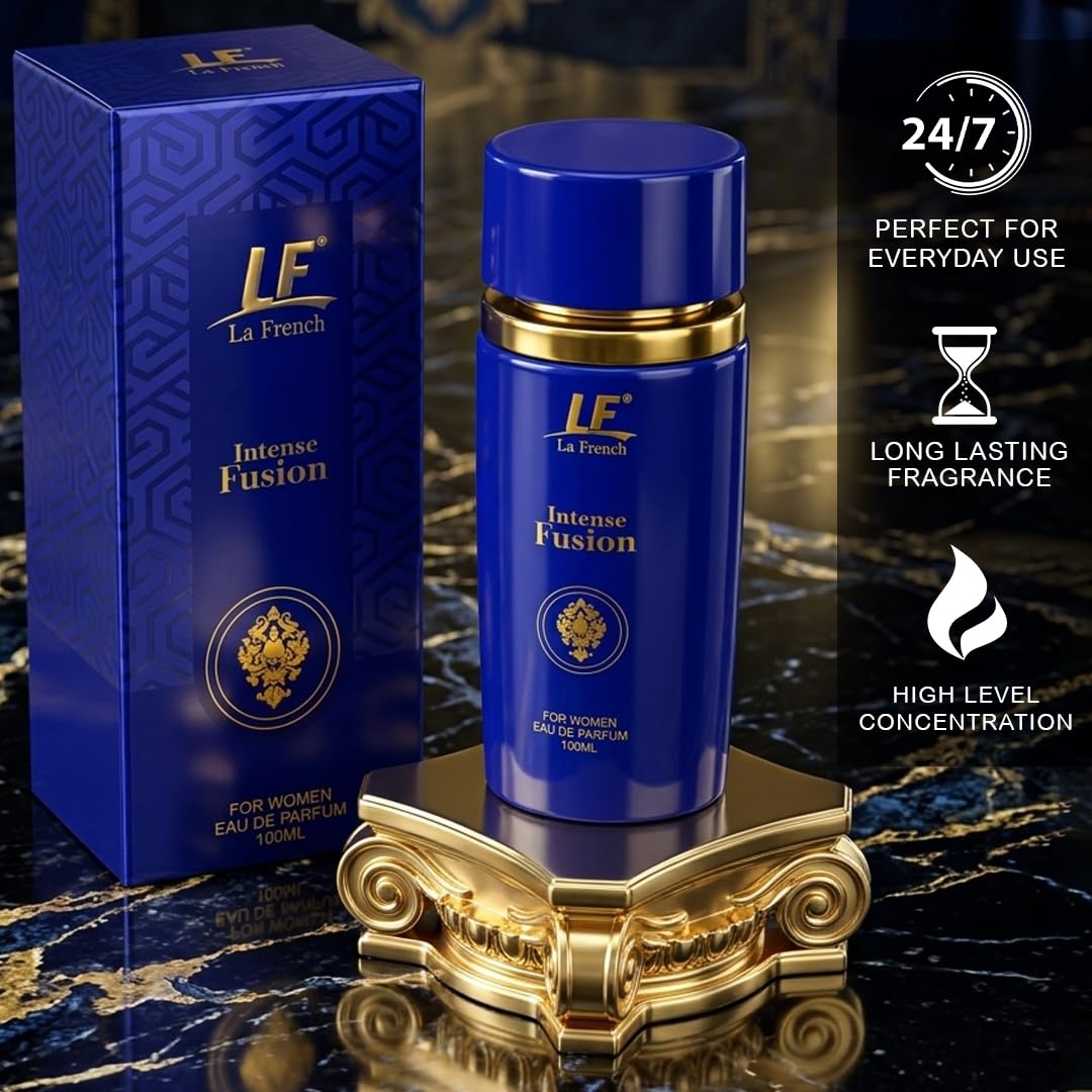 La French Intense Fusion Eau De Parfum for Women 100ml | Long Lasting Floral Woody Perfume