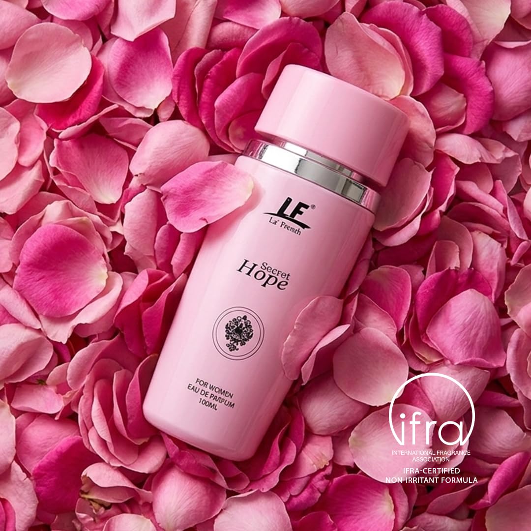 Secret Hope Eau De Parfum 100ml  – Sweet Floral Rose & Earthy Long-Lasting Perfume for Women