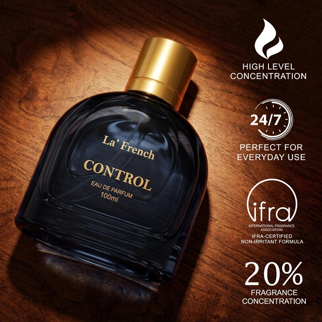 La French Control Perfume 100ml – Unisex Long Lasting Eau De Parfum for Men & Women | Premium Fragrance | Perfect for daily wear & gifting.