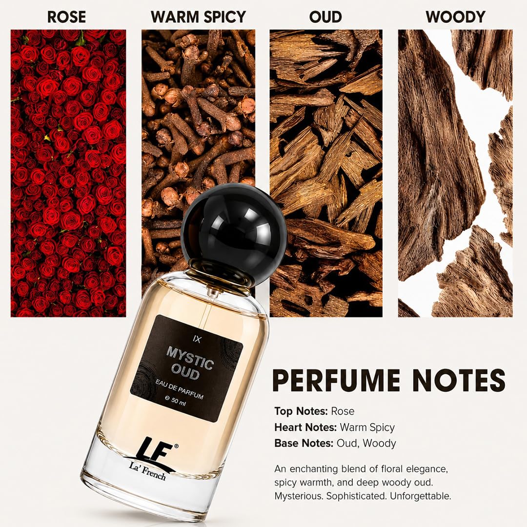 La French Mystic Oud Unisex Perfume 50ml | Long-Lasting Eau De Parfum