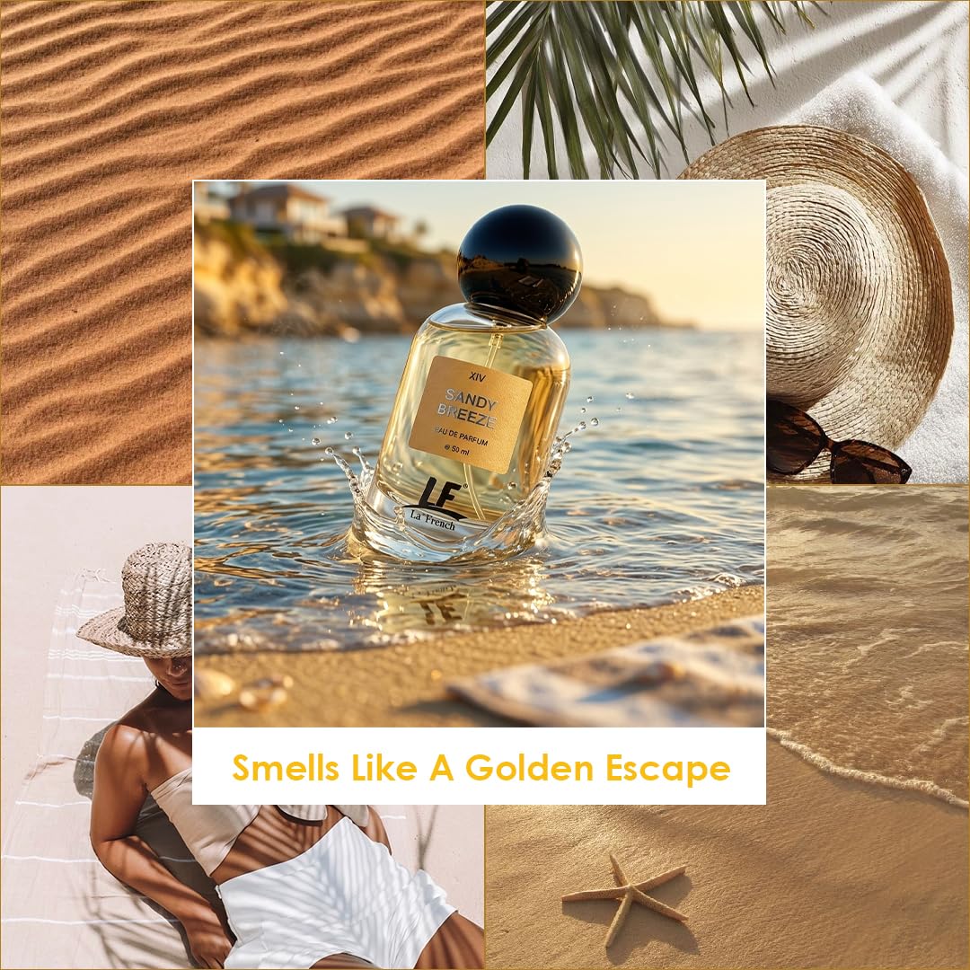 La French Sandy Breeze Unisex Perfume 50ml | Refreshing Aquatic & Fresh Fragrance | Long Lasting Eau De Parfum for Men & Women