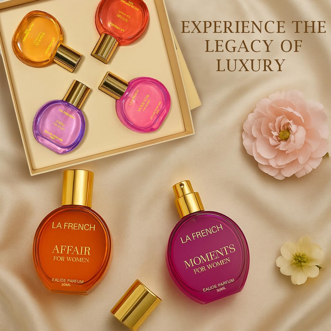 La French Perfume Gift Set for Women 4x30ml - Moments | Faith | Affair | Wishful