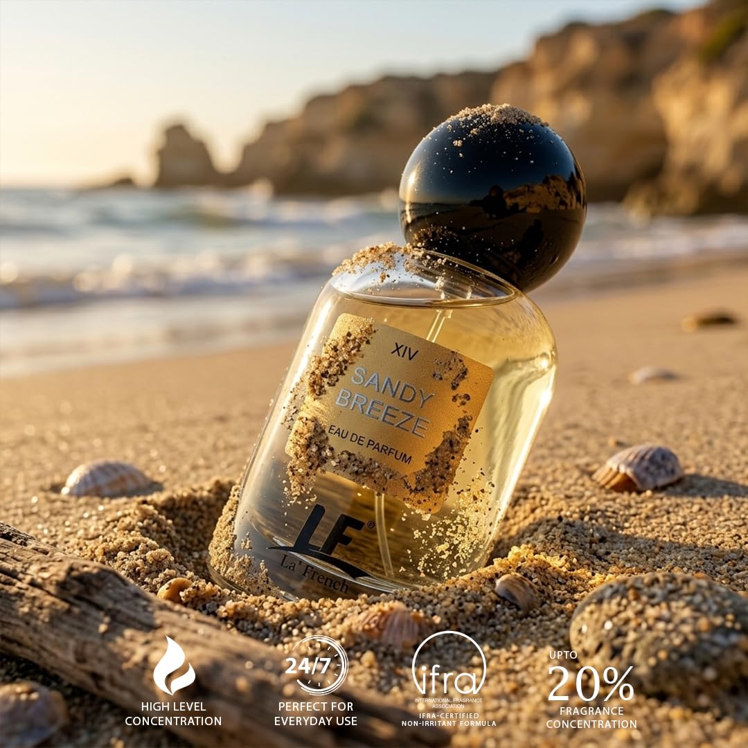 La French Sandy Breeze Unisex Perfume 50ml | Refreshing Aquatic & Fresh Fragrance | Long Lasting Eau De Parfum for Men & Women