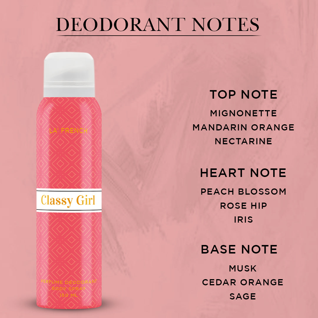 Classy Deodorant Body Spray for women, 150ml