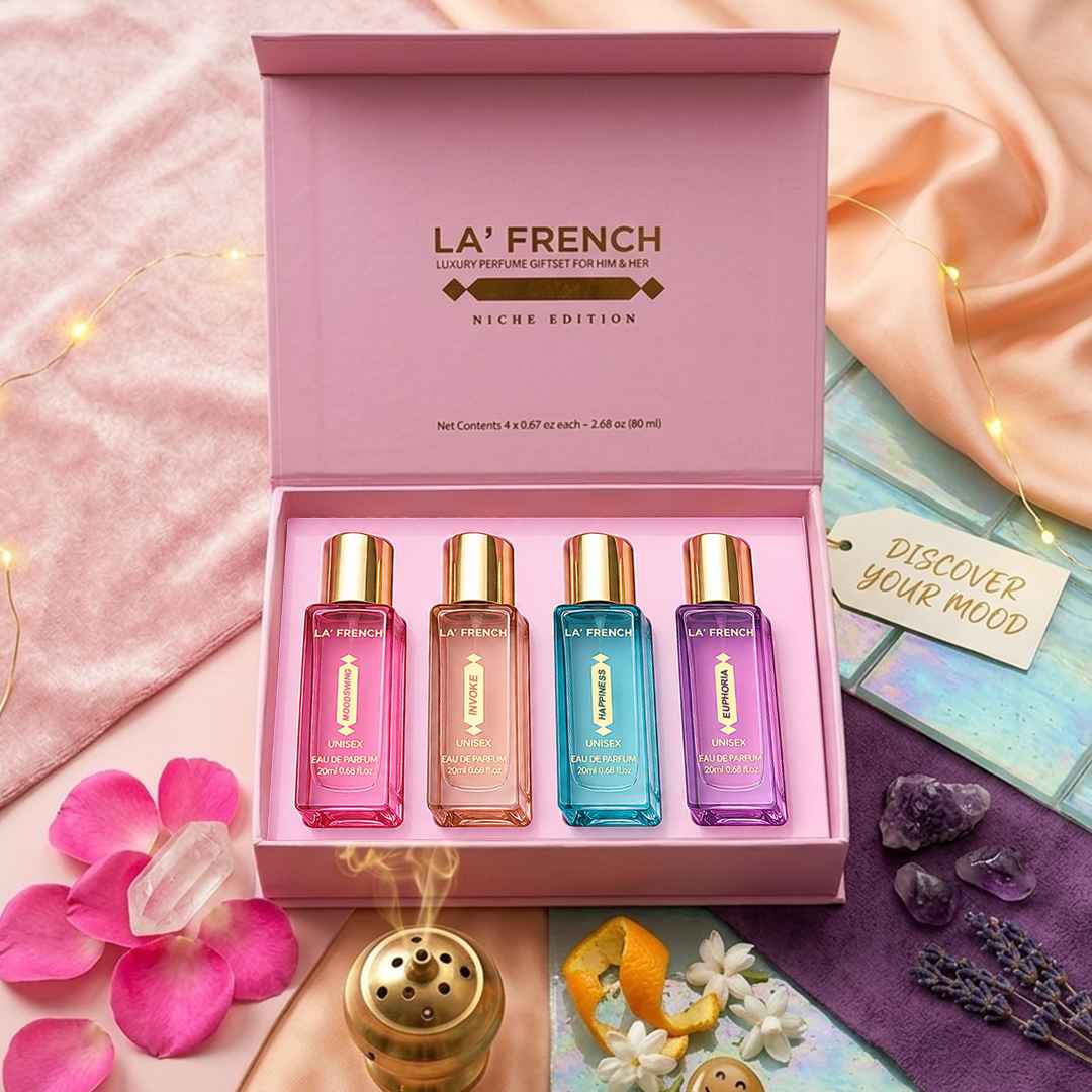 Niche Edition Unisex Luxury Perfume Gift Set 4x20ml - Euphoria | Mood Swing | Happiness | Invoke