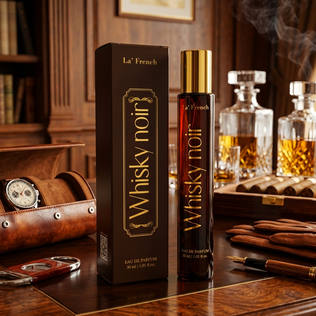 La French Whisky Noir Eau De Parfum 30ml | Premium Long-Lasting Bold Woody Perfume for Men