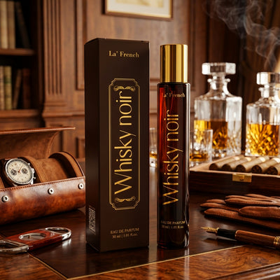 La French Whisky Noir Eau De Parfum 30ml | Premium Long-Lasting Bold Woody Perfume for Men - hover