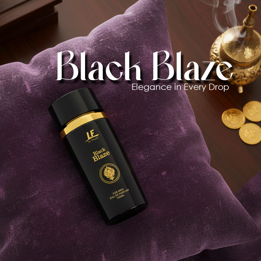 La French Black Blaze Premium Men's Perfume 100ml - Exquisite & Smokey Luxury Perfume - For Men Who Are Confident & Bold