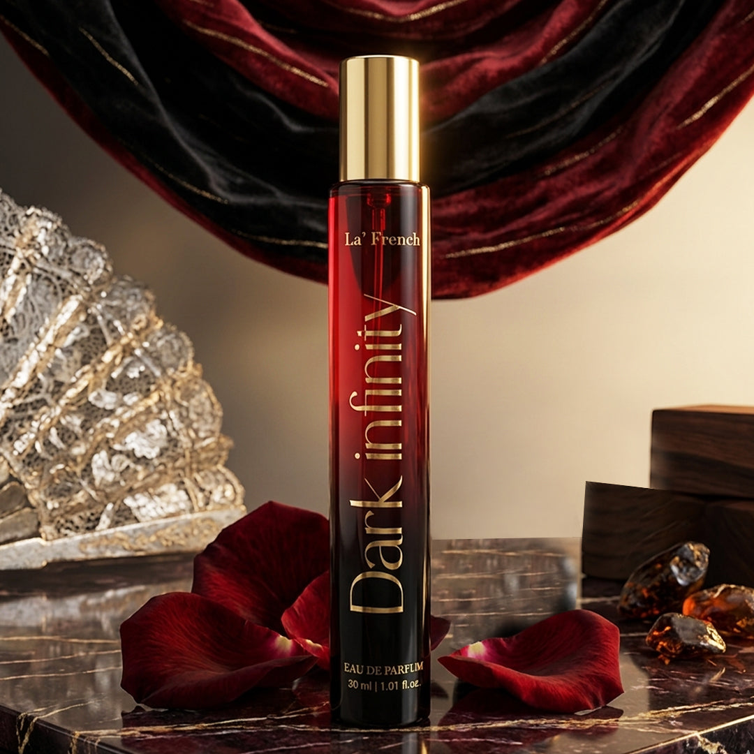La French  Dark Infinity Perfume 30ml | Long Lasting Dark Woody Spicy Fragrance for Men & Women | Premium Unisex Eau De Parfum | Intense & Mysterious Scent