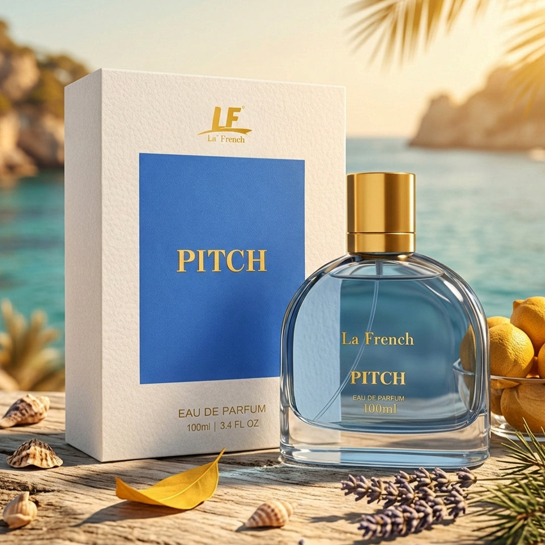 La French Pitch Unisex Perfume 100ml | Long-Lasting Premium Fragrance with Clary Sage, Lemon & Amber Notes | Refreshing, Elegant Scent for Office & Party