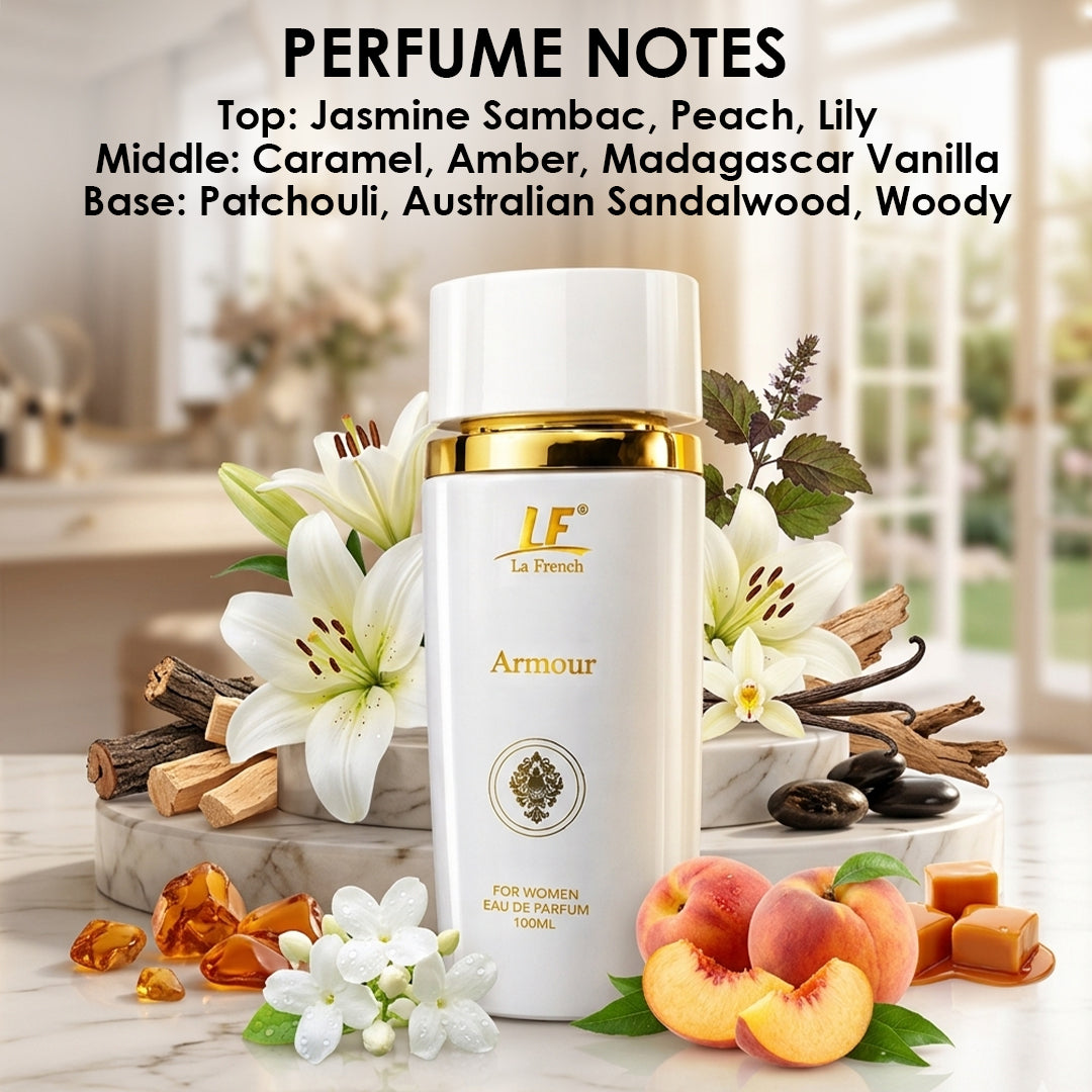 La French Armour Perfume for Women 100ml– Long-Lasting Floral & Oriental Fragrance with Elegant, Bold & Empowering Notes, Luxury Special Occasion Perfume