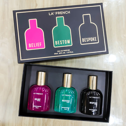 Luxury Perfume Gift Set for Men 3x30 ML Belief Bestow & Bespoke Perfume |