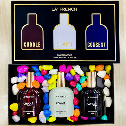 Perfume Gift Set for Women 3x30 ML Cuddle Commit & Consent Perfume Scent